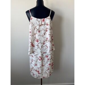 Lauren Ralph Lauren Floral Tiered Popover Sheath Dress White Pink Size 6